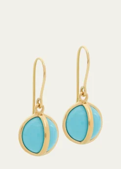 L. KleinCeleste 18k Gold & Turquoise Drop Earrings
