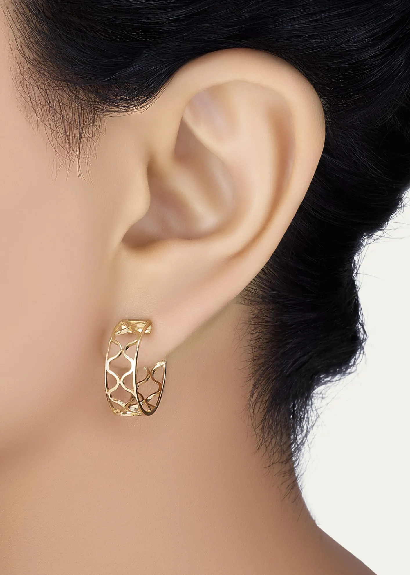 L. KleinGiulia 18K Yellow Gold Hoop Earrings, 18mm