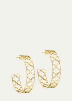 L. KleinGiulia 18K Yellow Gold Hoop Earrings, 25mm