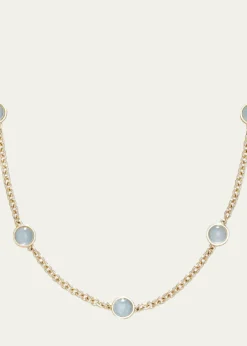 L. Klein18k Gold Bubbles Aquamarine Chain Necklace