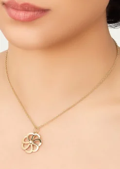 L. Klein18k Gold Flora Diamond Pendant Necklace