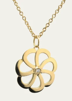 L. Klein18k Gold Flora Diamond Pendant Necklace