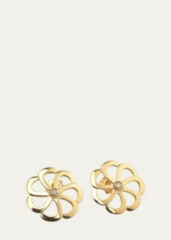 L. Klein18k Gold Flora Diamond Stud Earrings