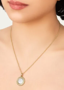L. Klein18K Gold Toscana Mother-of-Pearl and Diamond Classic Chain Necklace