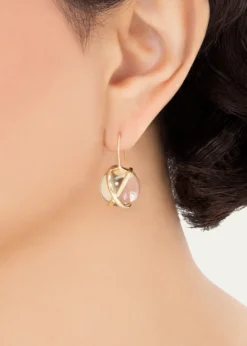 L. KleinPrisma 18k Gold Medium Crystal Quartz Drop Earrings