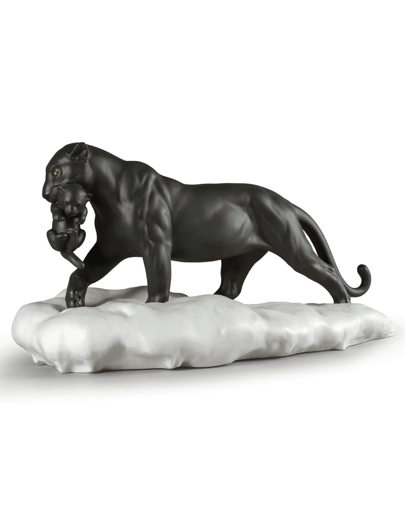 LladroBlack Panther with Cub Figurine