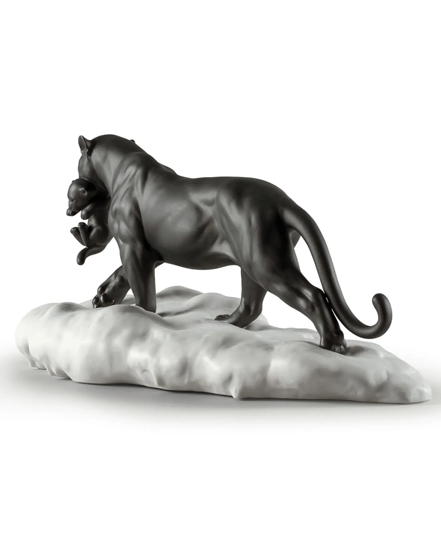 LladroBlack Panther with Cub Figurine