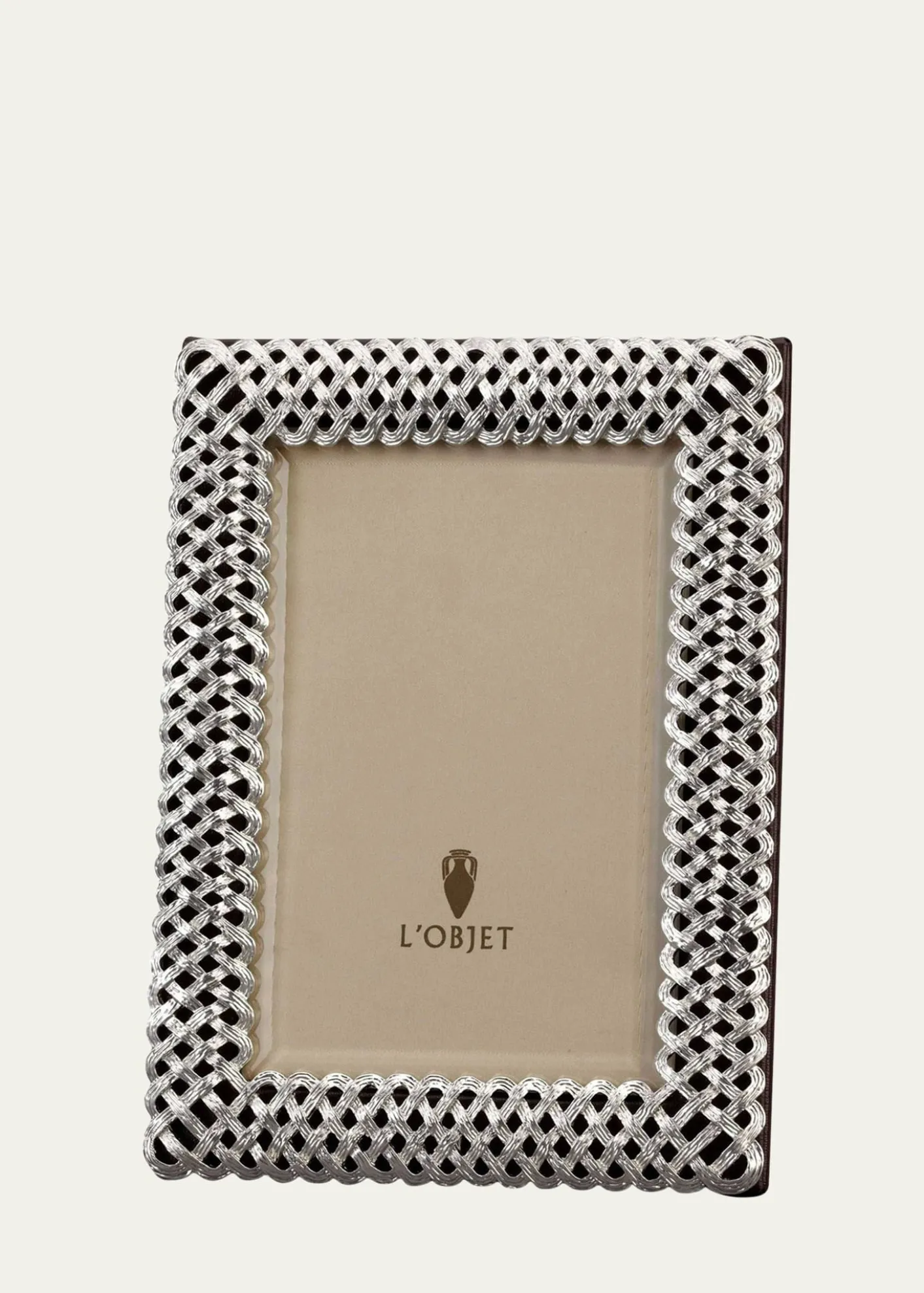 L'ObjetBraid Platinum Picture Frame, 8" x 10"