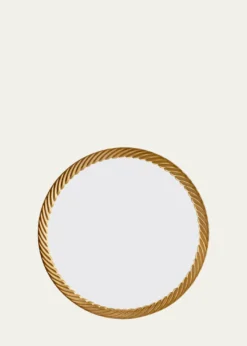 L'ObjetCorde Dinner Plate, White/Gold