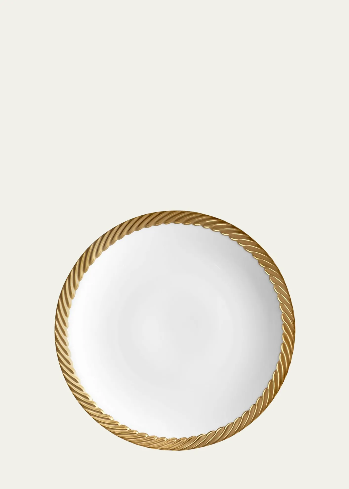 L'ObjetCorde Salad/Dessert Plate, White/Gold