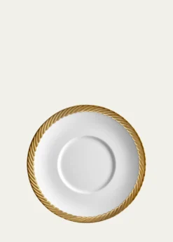 L'ObjetCorde Saucer, White/Gold