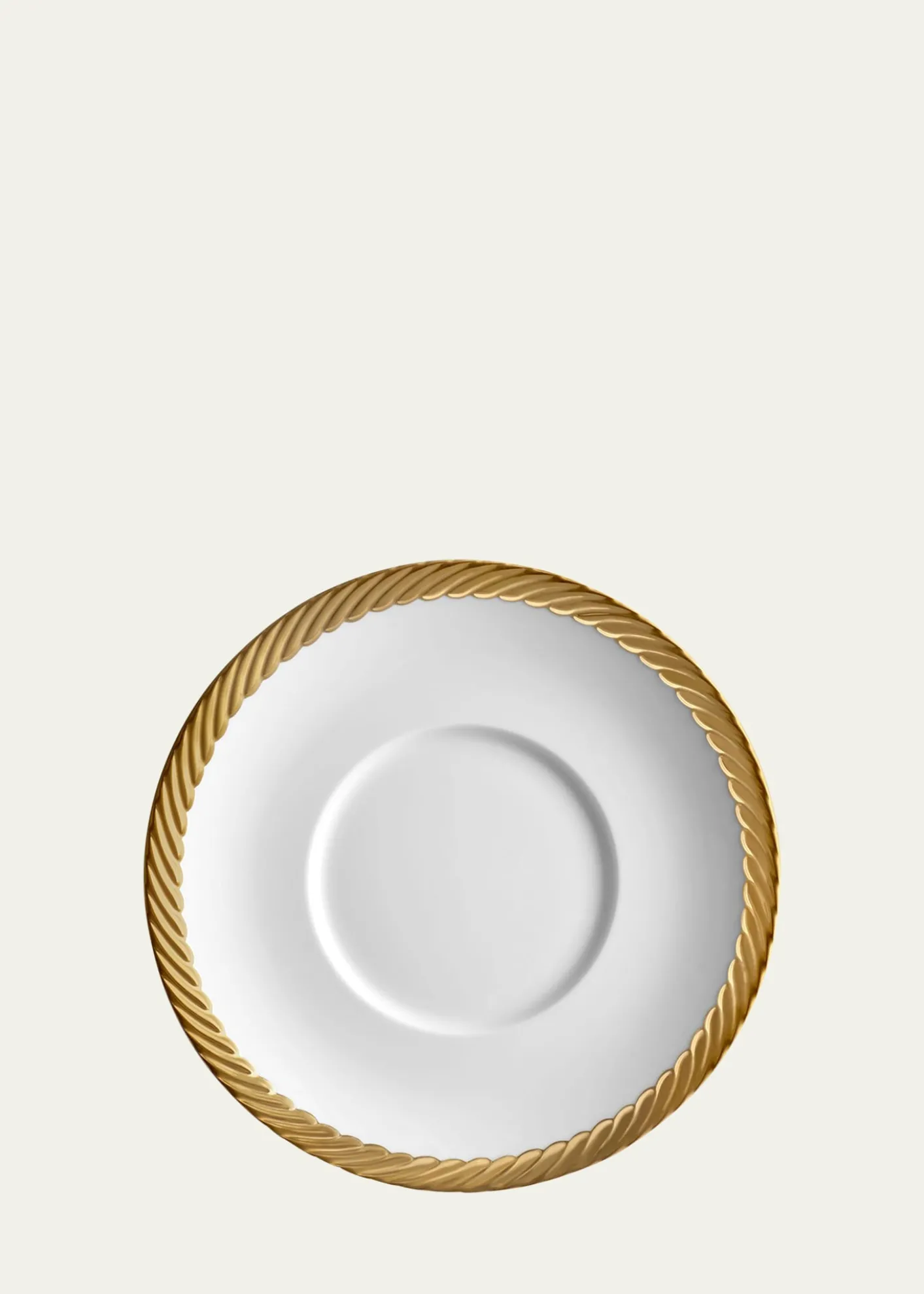 L'ObjetCorde Saucer, White/Gold
