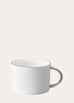 L'ObjetCorde Tea Cup, White/Silver
