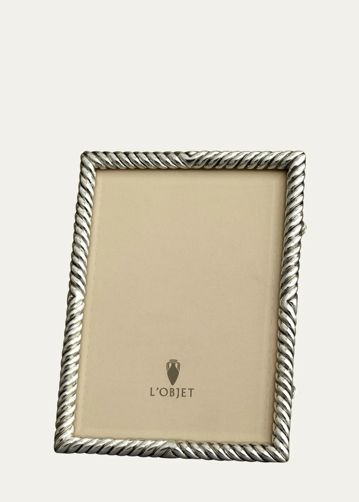 L'ObjetDeco Twist Platinum-Plated Picture Frame, 4 x 6