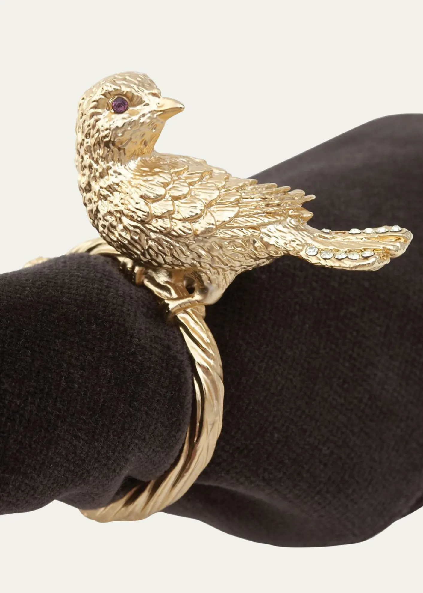 L'ObjetFour "Gold Bird" Napkin Rings