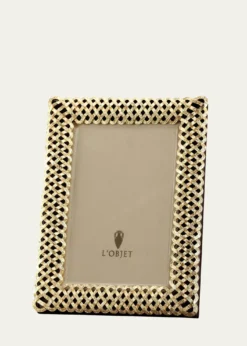 L'ObjetGold Braid 8" x 10" Picture Frame