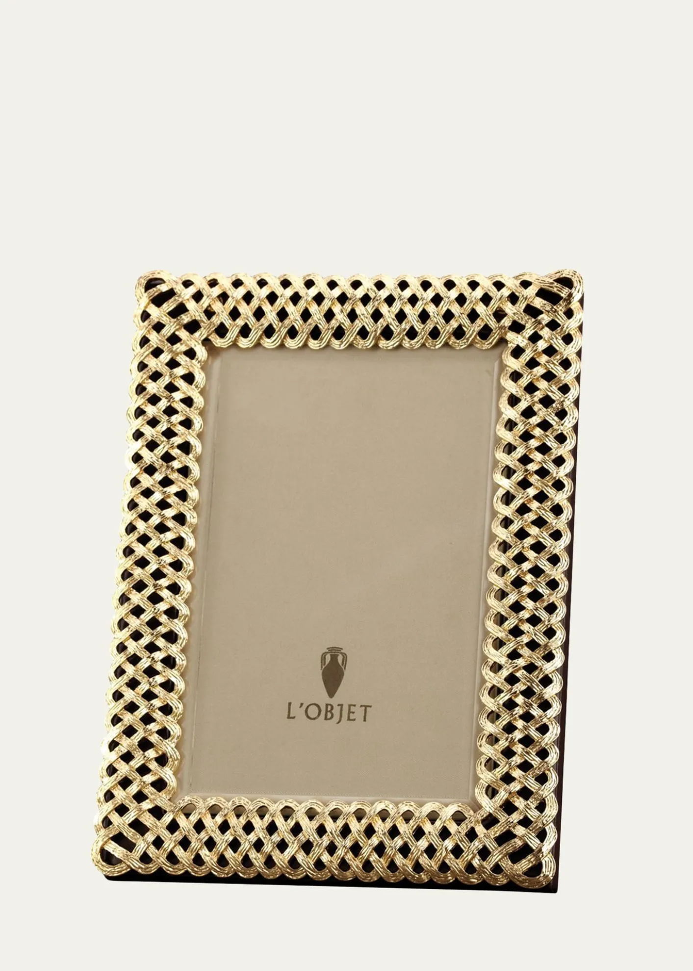 L'ObjetGold Braid 8" x 10" Picture Frame
