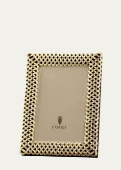 L'ObjetGold Braid 5" x 7" Picture Frame