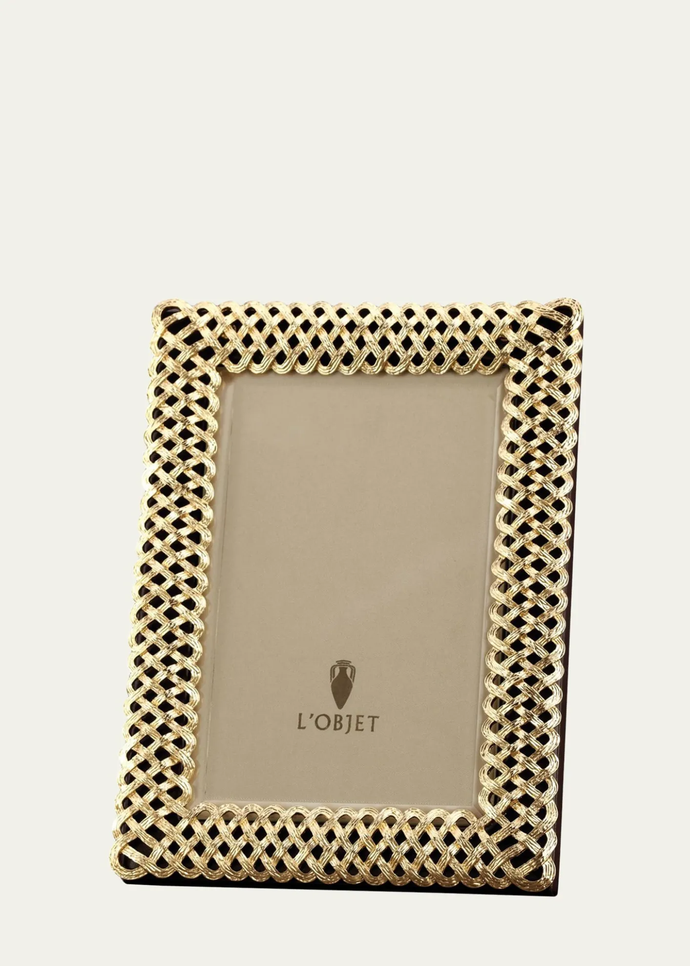 L'ObjetGold Braid 5" x 7" Picture Frame
