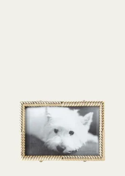 L'ObjetGold Deco Twist 4" x 6" Picture Frame