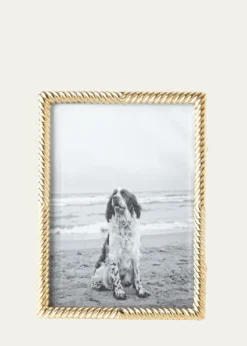L'ObjetGold Deco Twist 5" x 7" Picture Frame