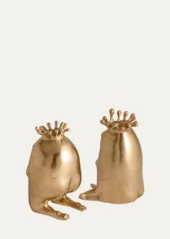 L'ObjetHaas King & Queen Candlesticks, Set of 2