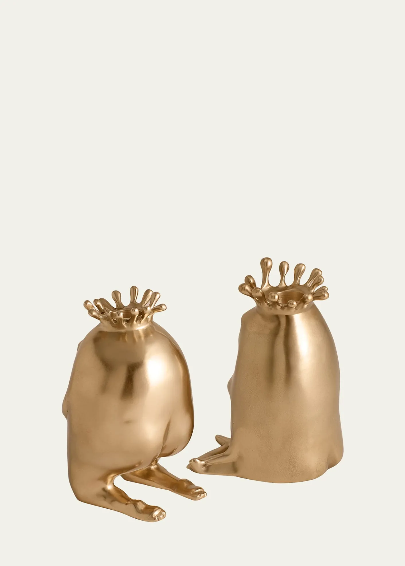L'ObjetHaas King & Queen Candlesticks, Set of 2