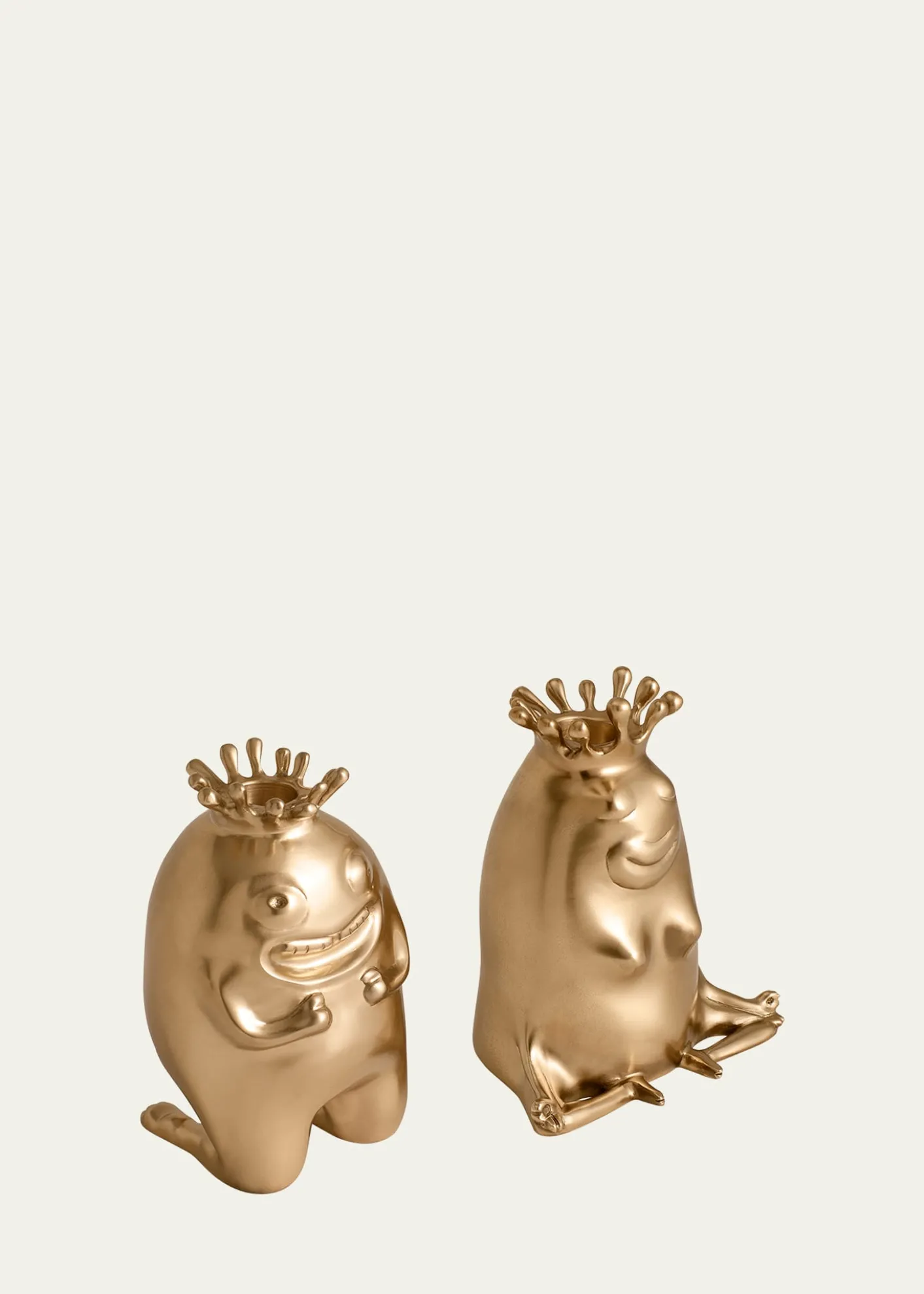 L'ObjetHaas King & Queen Candlesticks, Set of 2