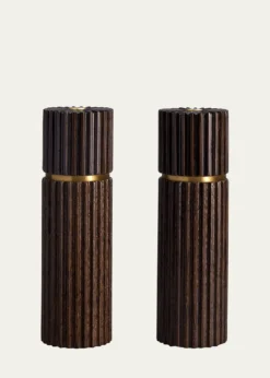 L'ObjetIonic Salt & Pepper Mills, Smoked Oak