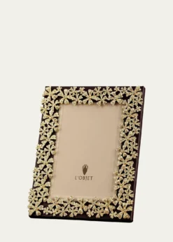 L'Objet24k Gold-Plated Swarovski® Crystal Garland Picture Frame, 8 x 10
