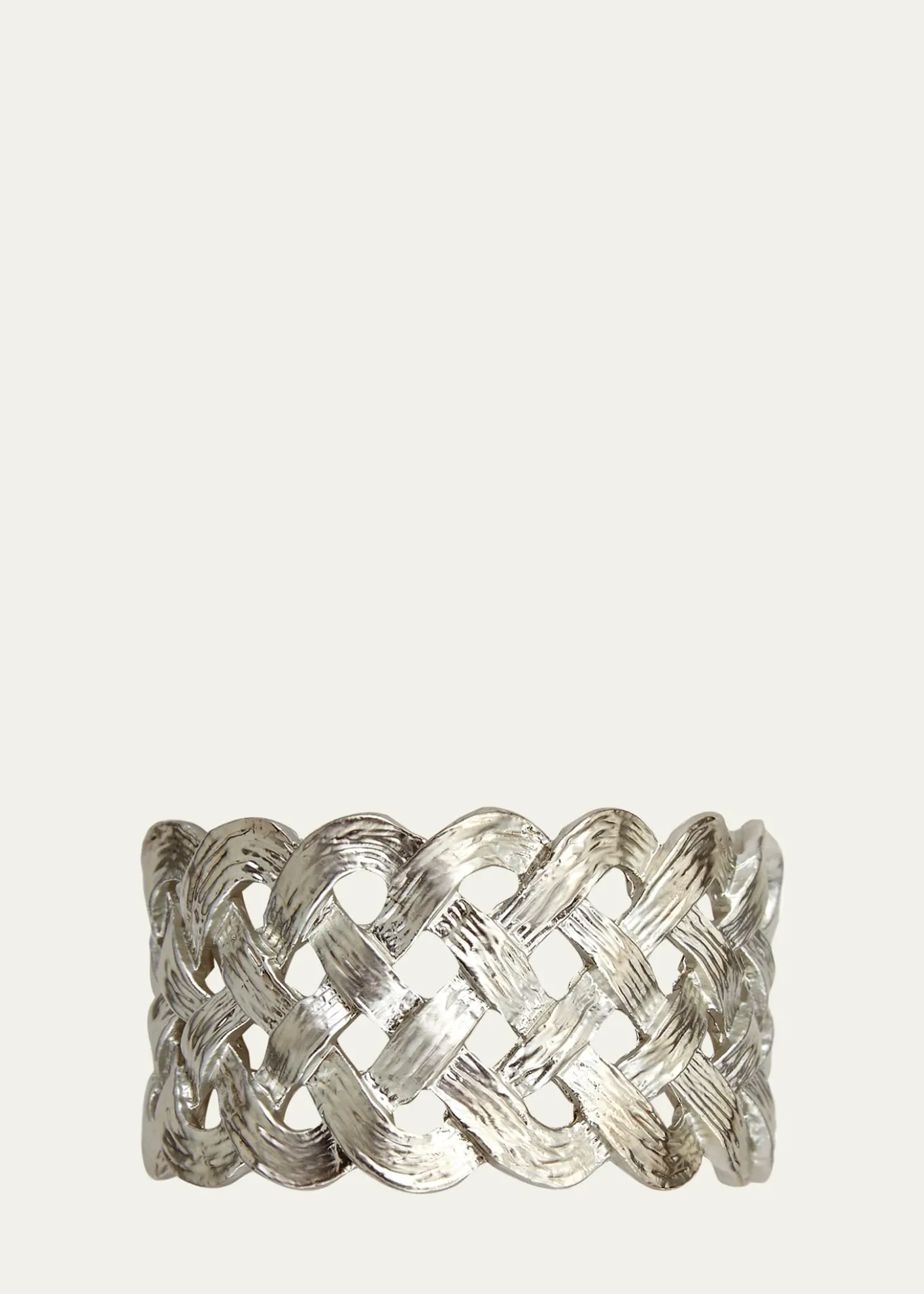 L'ObjetPlatinum Braid Napkin Rings Jewels, Set of 4