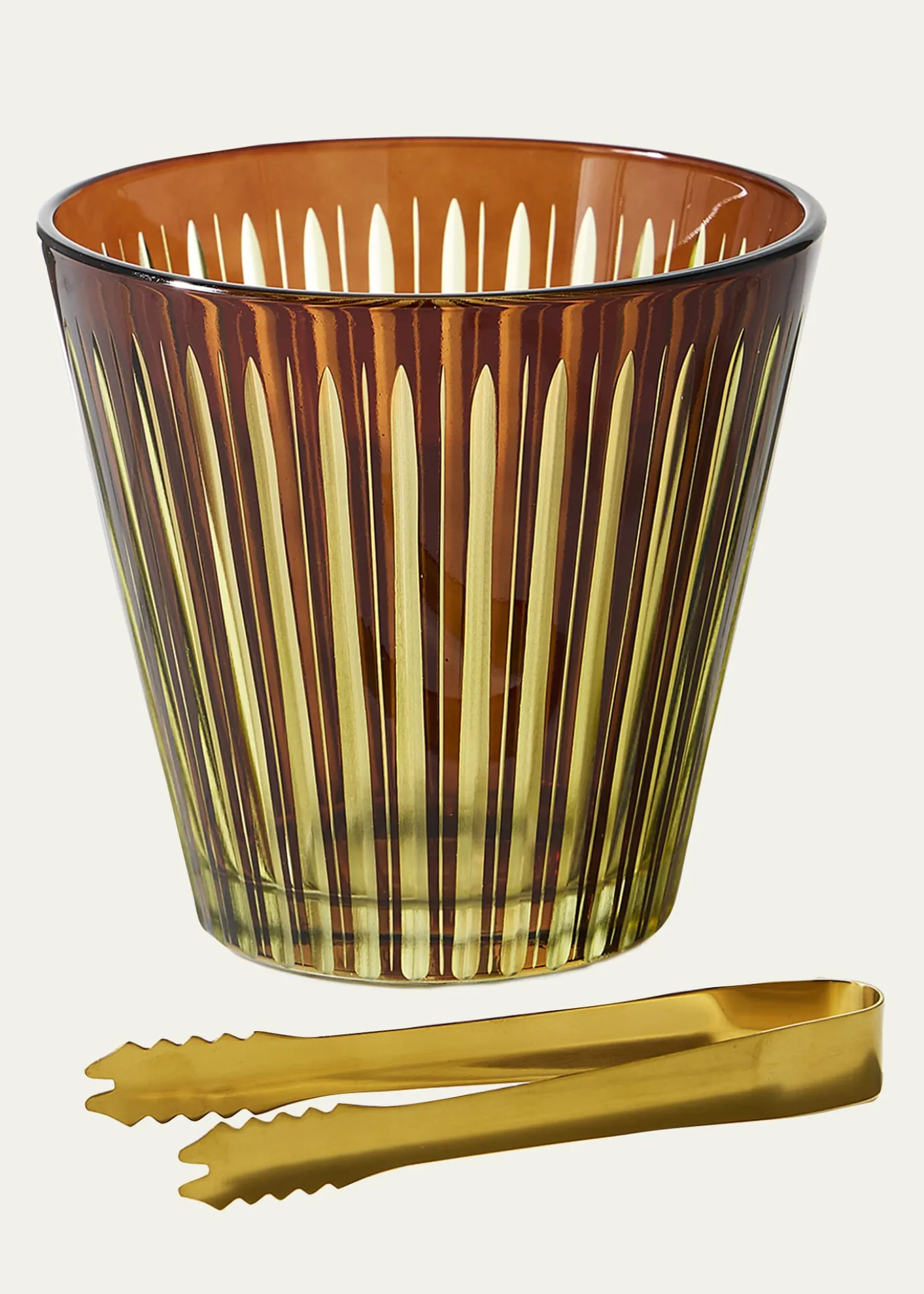L'ObjetPrism Glass Ice Bucket with Tongs