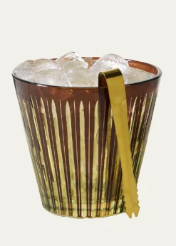 L'ObjetPrism Glass Ice Bucket with Tongs