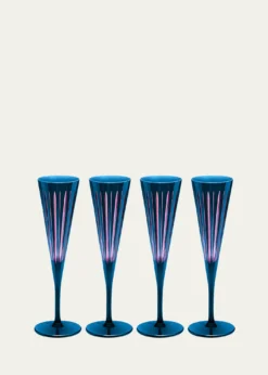 L'ObjetPrism 6 oz. Champagne Flutes, Set of 4