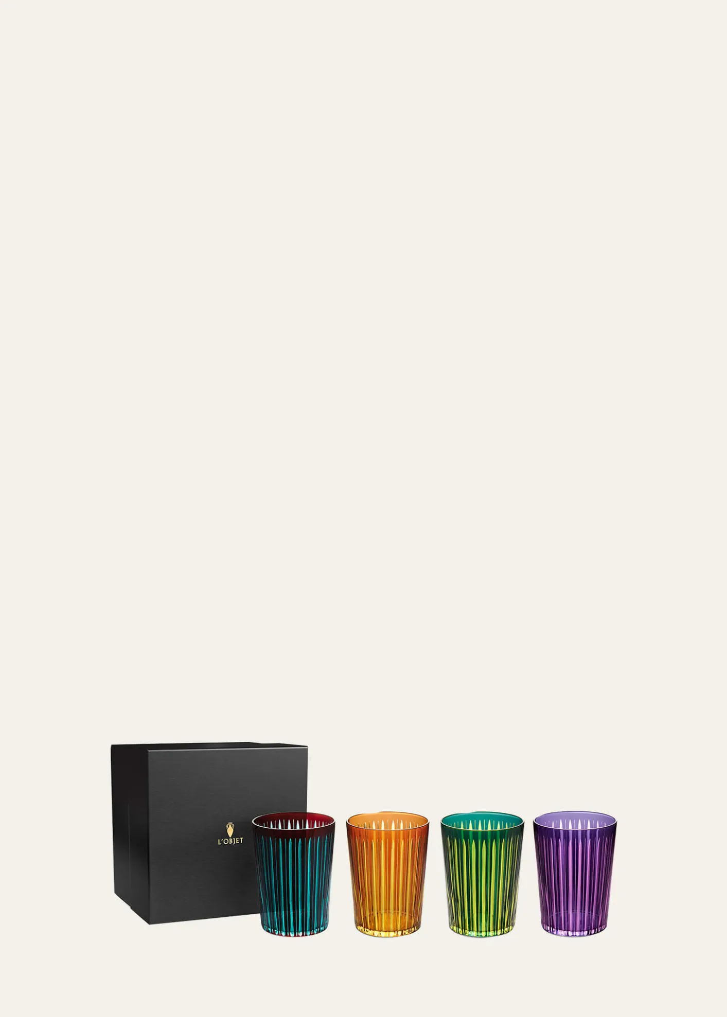 L'ObjetPrism 17 oz. Highball Glasses, Set of 4