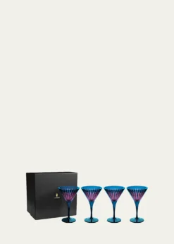 L'ObjetPrism 8 oz. Martini Glasses, Set of 4