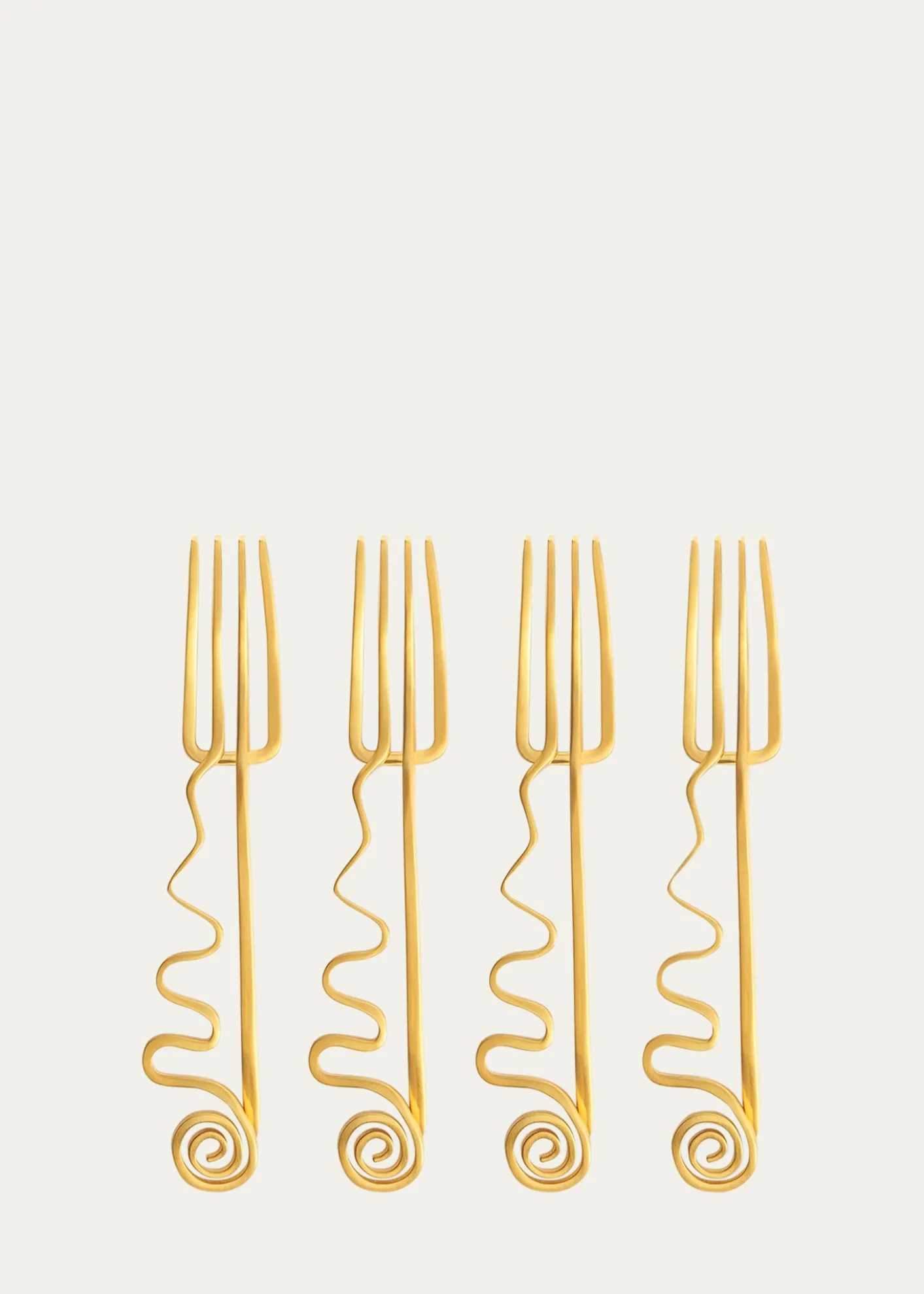 L'ObjetSpirale Cocktail Forks, Set of 4