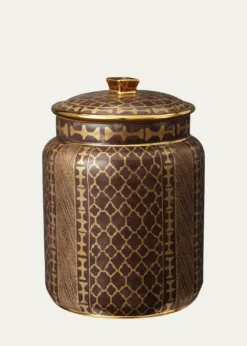 L'Objetx Fortuny Ashanti Medium Canister, 9"