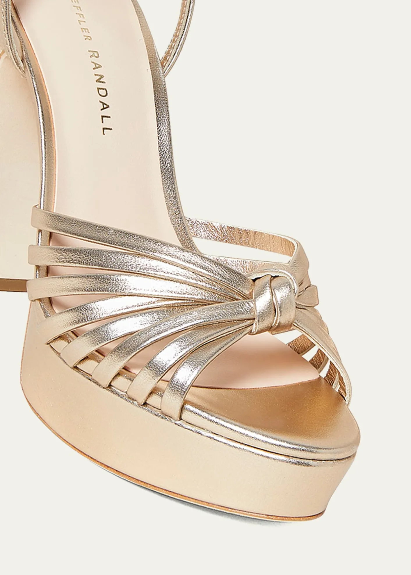 Loeffler RandallRivka Metallic Knot Platform Sandals