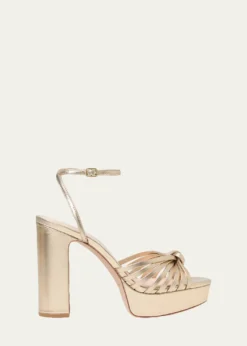 Loeffler RandallRivka Metallic Knot Platform Sandals