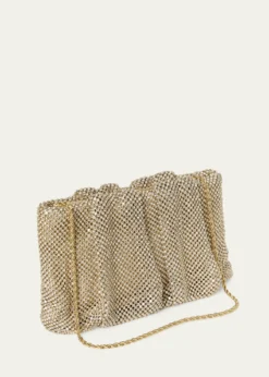 Loeffler RandallSerena Ruched Rhinestone Clutch Bag