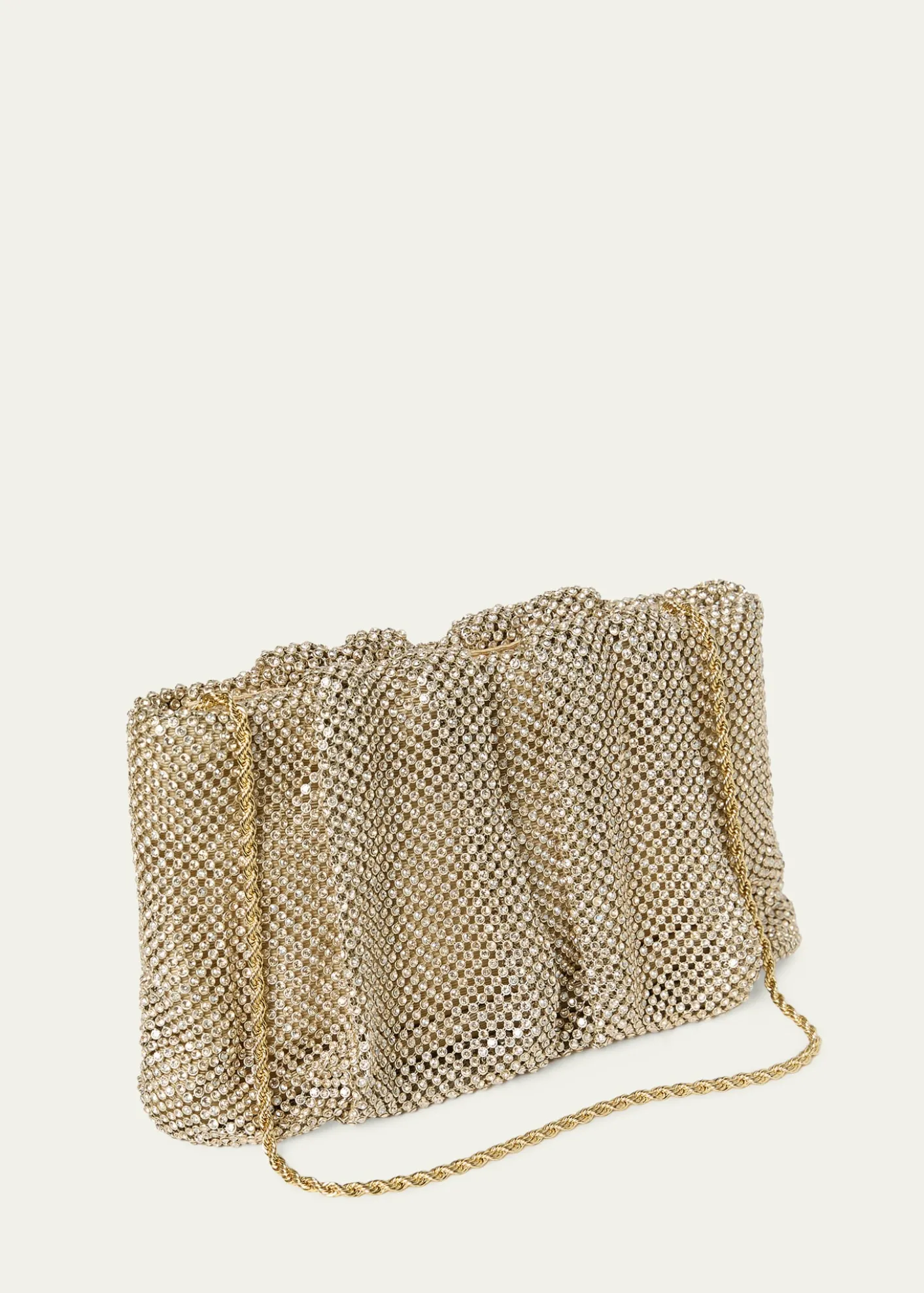 Loeffler RandallSerena Ruched Rhinestone Clutch Bag