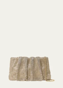 Loeffler RandallSerena Ruched Rhinestone Clutch Bag