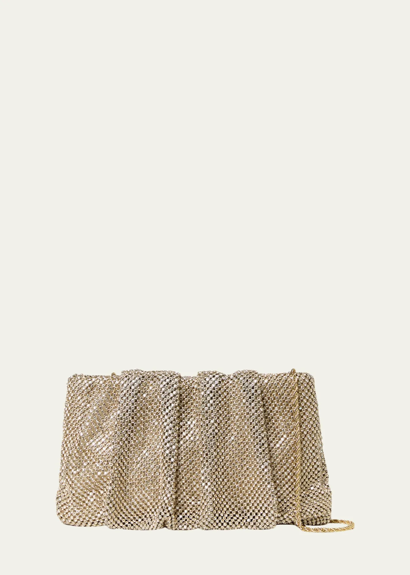 Loeffler RandallSerena Ruched Rhinestone Clutch Bag