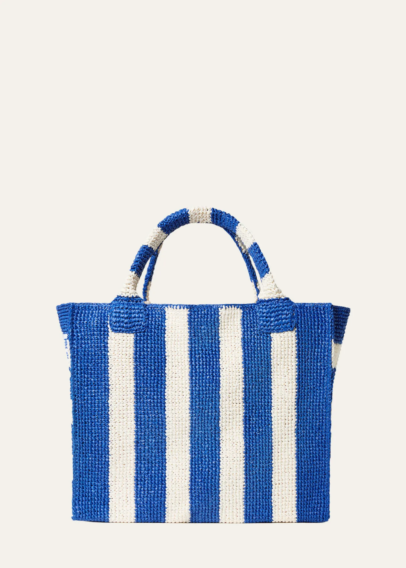 Loeffler RandallSol Striped Crochet Raffia Tote Bag