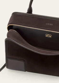 LoeweAmazona 180 Large Top-Handle Bag in Suede