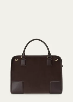 LoeweAmazona 180 Large Top-Handle Bag in Suede