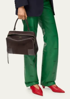 LoeweAmazona 180 Medium Top-Handle Bag in Suede