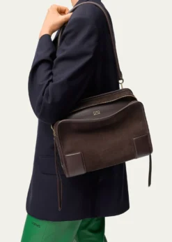 LoeweAmazona 180 Medium Top-Handle Bag in Suede