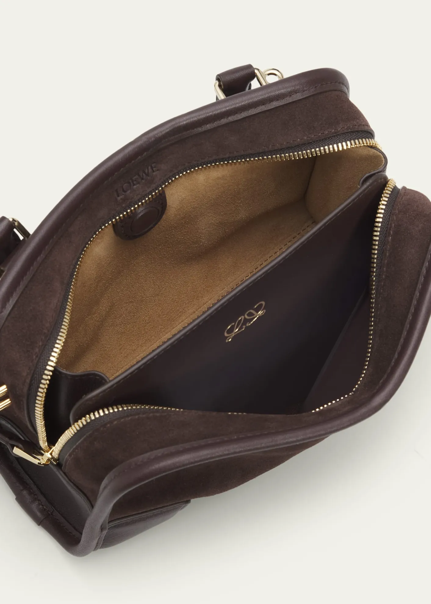 LoeweAmazona 180 Mini Suede Top-Handle Bag